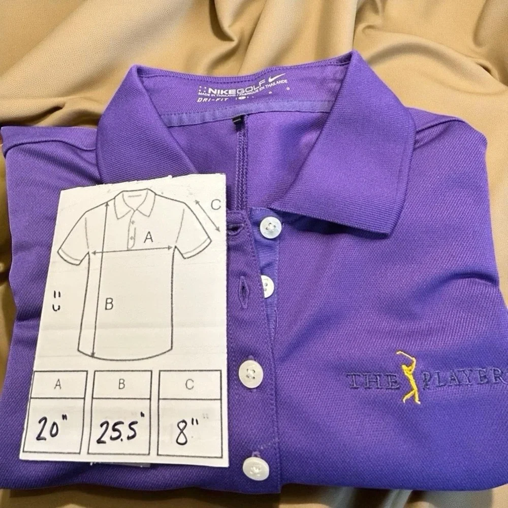 Women's Nike Golf Dri-FIT Purple Polo Shirt Size L The Players TPC‎ Sawgrass - Picture 8 of 9